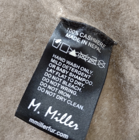 M. Miller luxury cashmere Made in Nepal crystals cardigan hoodie front zipper - Picture 2 of 12